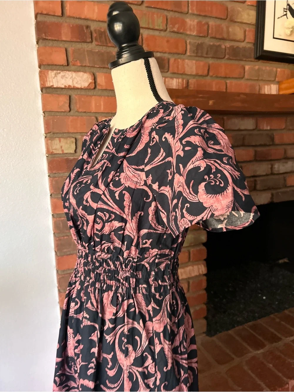 NWT Anthropologie Somerset Paisley Print Maxi Dress in Navy/Marin Sz XS - Picture 6 of 9